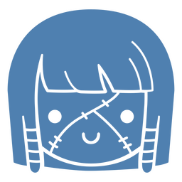 Recorte de dibujos animados de niña linda momia Diseño PNG
