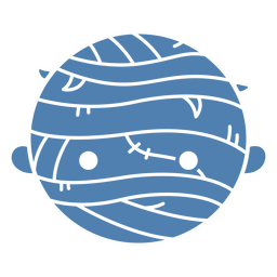 Cute mummy head cutout PNG Design