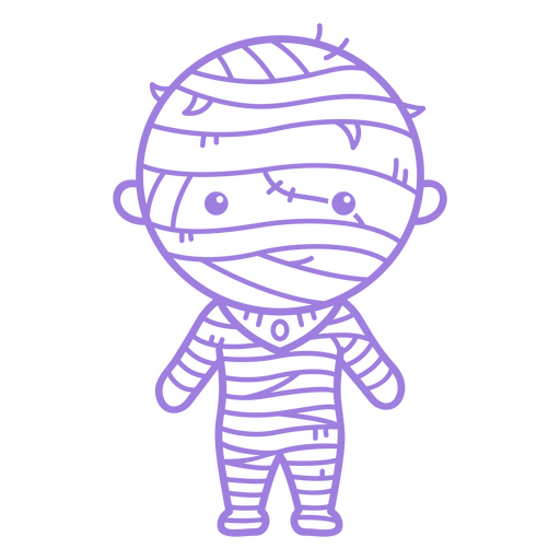 Desenho de monstro de múmia bonito Desenho PNG