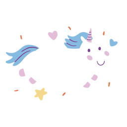 Bonito desenho de unicórnio brilhante Desenho PNG
