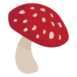 Rote Pilzfliegenpilzkarikatur PNG-Design