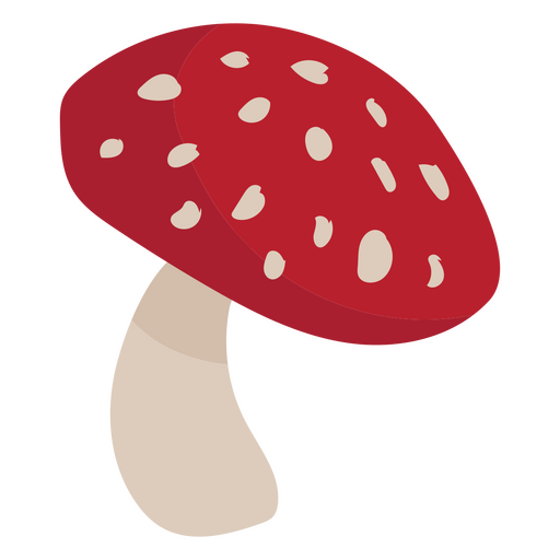 Red mushroom fly agaric cartoon PNG Design