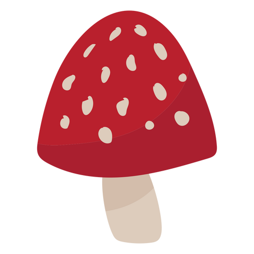 Agárico de mosca de champiñón rojo chonky Diseño PNG