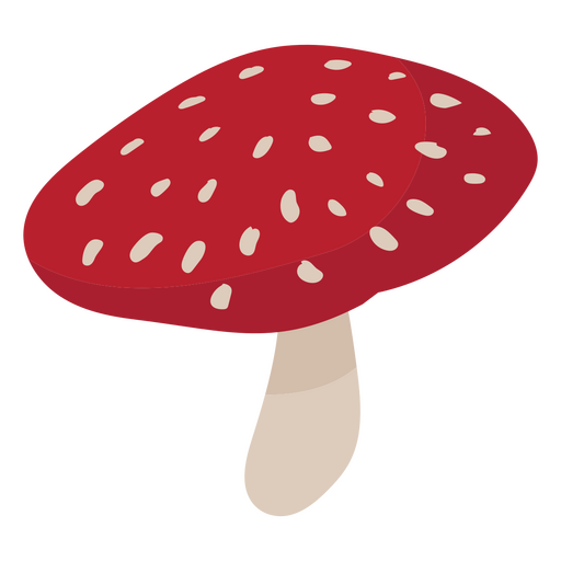 Red mushroom fly agaric  PNG Design