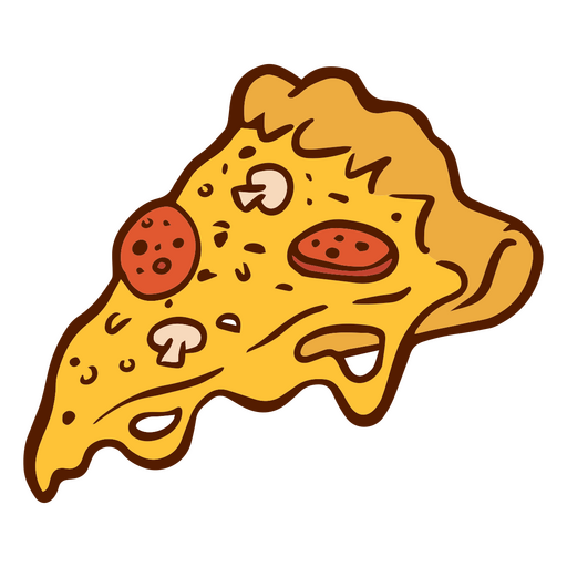 Icono detallado de rebanada de pizza Diseño PNG