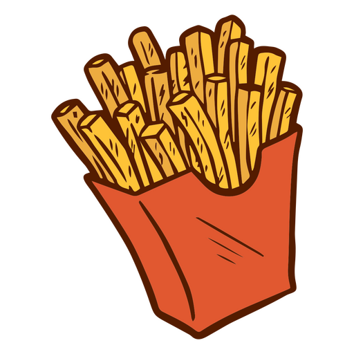 Detailliertes Symbol für Pommes Frites PNG-Design