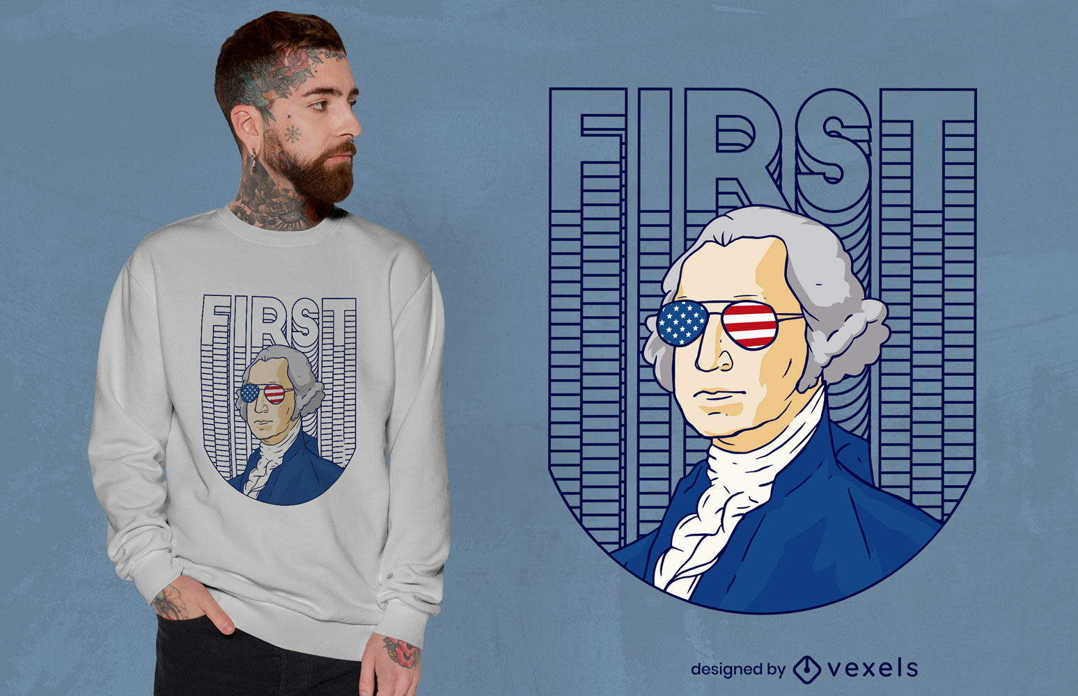 Genial diseño de camiseta de Washington