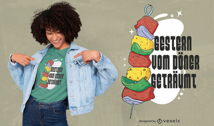Kebab illustration quote t-shirt design