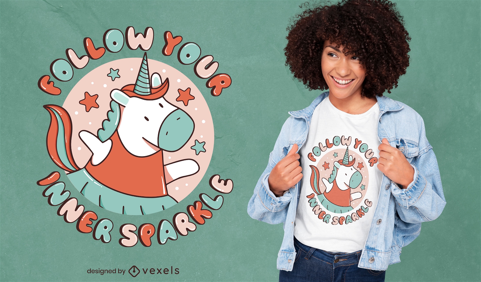 Cute motivational unicorn t-shirt design