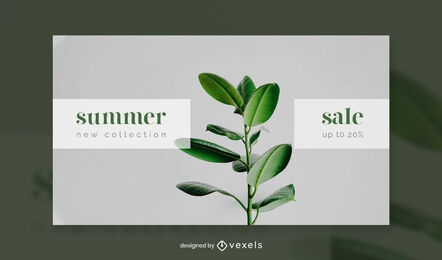 Summer plant sale facebook cover template