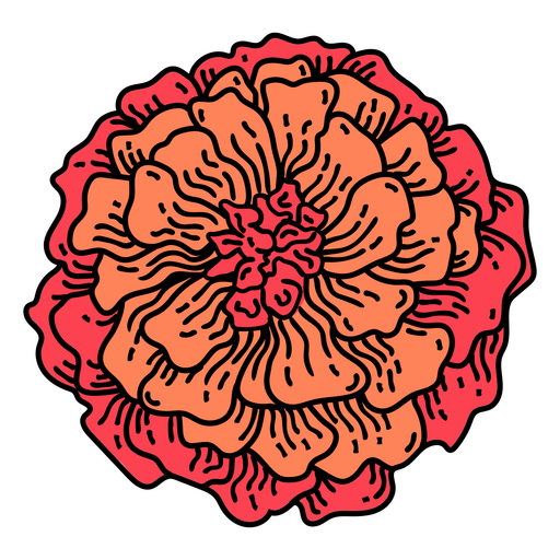 Calêndula africana de flor típica mexicana Desenho PNG