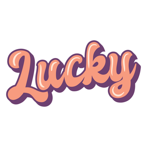 Lucky glossy sign PNG Design