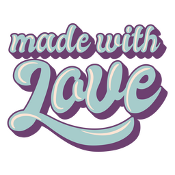 Made with love decorative quote PNG Design Transparent PNG