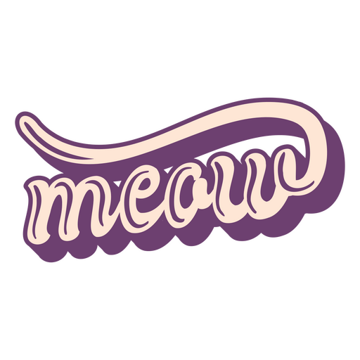 Meow decorative sign PNG Design