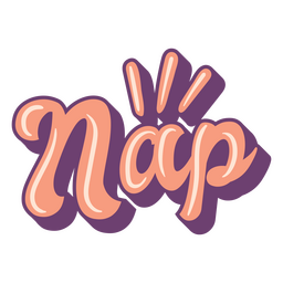 Nap decorative cursive sign PNG Design
