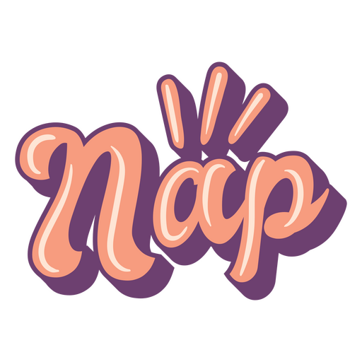 Nap dekoratives kursives Zeichen PNG-Design