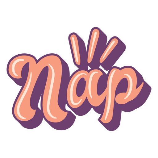 Sinal cursivo decorativo Nap Desenho PNG