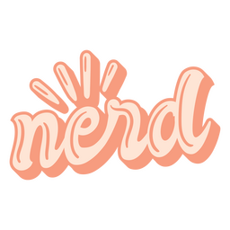 Signo cursivo decorativo nerd Diseño PNG