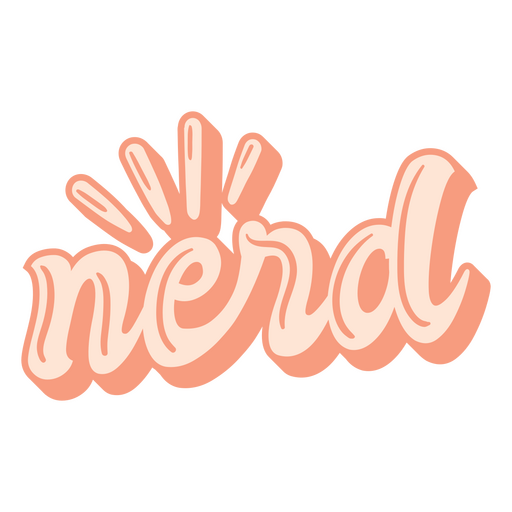 Nerd dekoratives kursives Zeichen PNG-Design