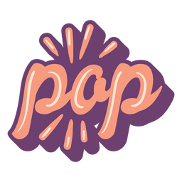 Pop funkelndes dekoratives Schild PNG-Design Transparent PNG