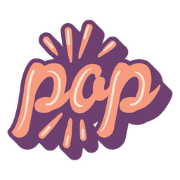 Sinal decorativo brilhante pop Desenho PNG