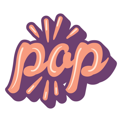 Pop sparkly decorative sign PNG Design