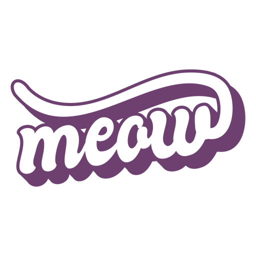 Meow-Zitat dekoratives Zeichen PNG-Design