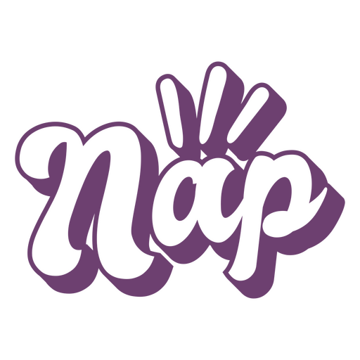 Nap cursive sparkly sign PNG Design