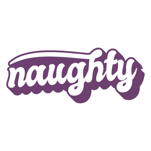 Naughty cursive sign PNG Design