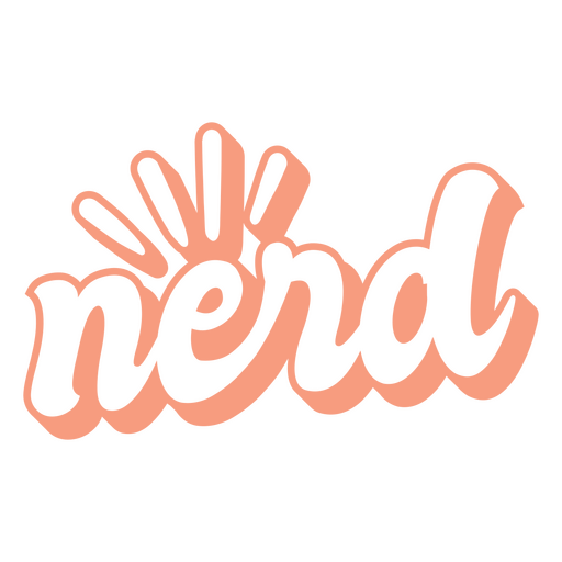 Nerd sparkly sign PNG Design