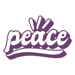 Peace underlined sparkly sign PNG Design