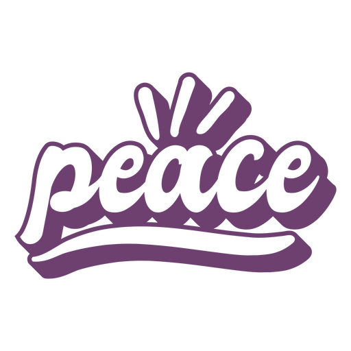 Peace underlined sparkly sign PNG Design