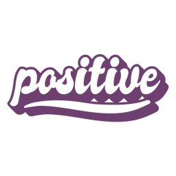Positive cursive underlined sign PNG Design Transparent PNG