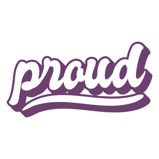 Proud cursive underlined sign PNG Design