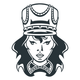 Ícone de chapéu de personagem de mulher de circo Desenho PNG