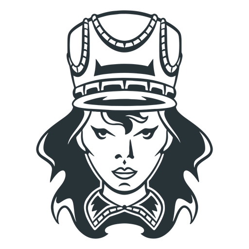 Circus woman character hat icon PNG Design