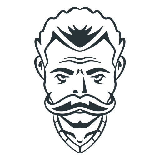 Circus presenter moustached man PNG Design