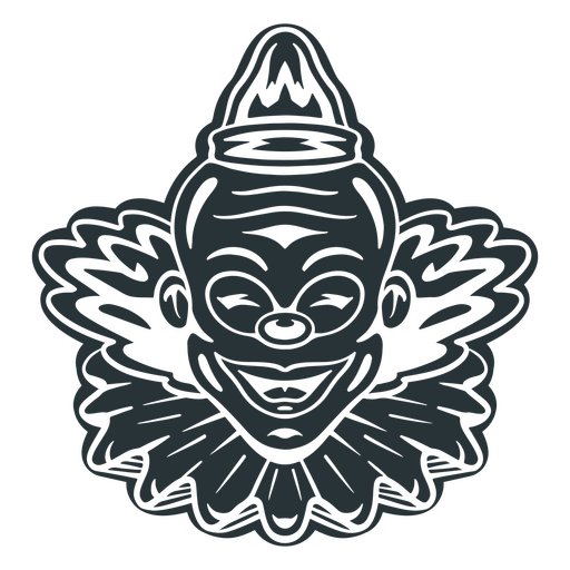 Icono de cabeza de personaje de payaso circo Diseño PNG
