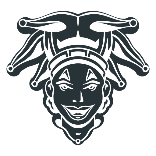 Circus jester character head PNG Design