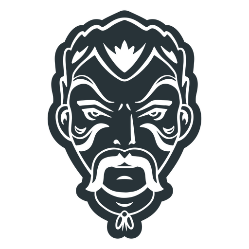 Cabeça de personagem de bigode de circo Desenho PNG