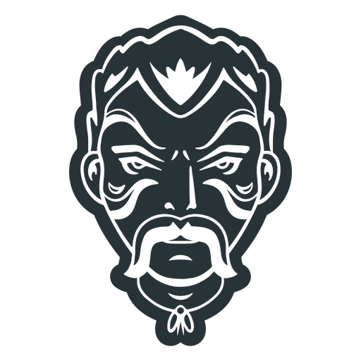 Circus moustache character head PNG Design