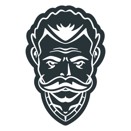 Circus moustached man character PNG Design