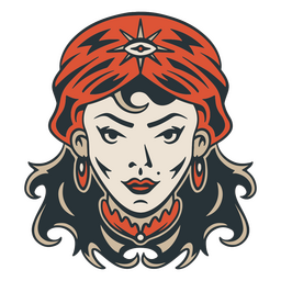 Psychic woman head icon PNG Design Transparent PNG
