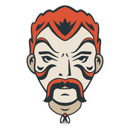 Carácter de hombre de bigote de circo Diseño PNG