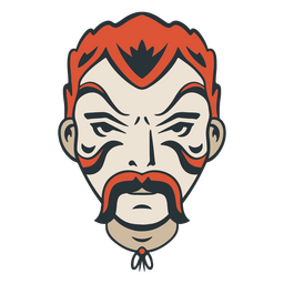 Personagem de homem de bigode de circo Desenho PNG
