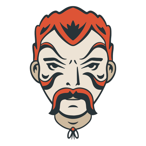 Circus moustache man character PNG Design