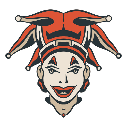 Happy jester circus character PNG Design