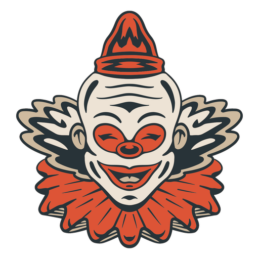 Icono de cabeza de payaso de circo Diseño PNG