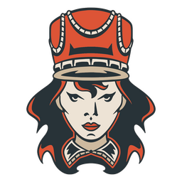 Icono de cabeza de presentadora de mujer de circo Diseño PNG Transparent PNG