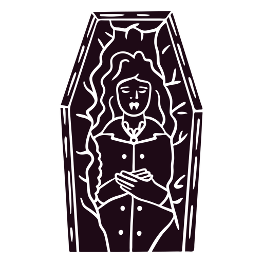 Vampire sleeping cutout PNG Design